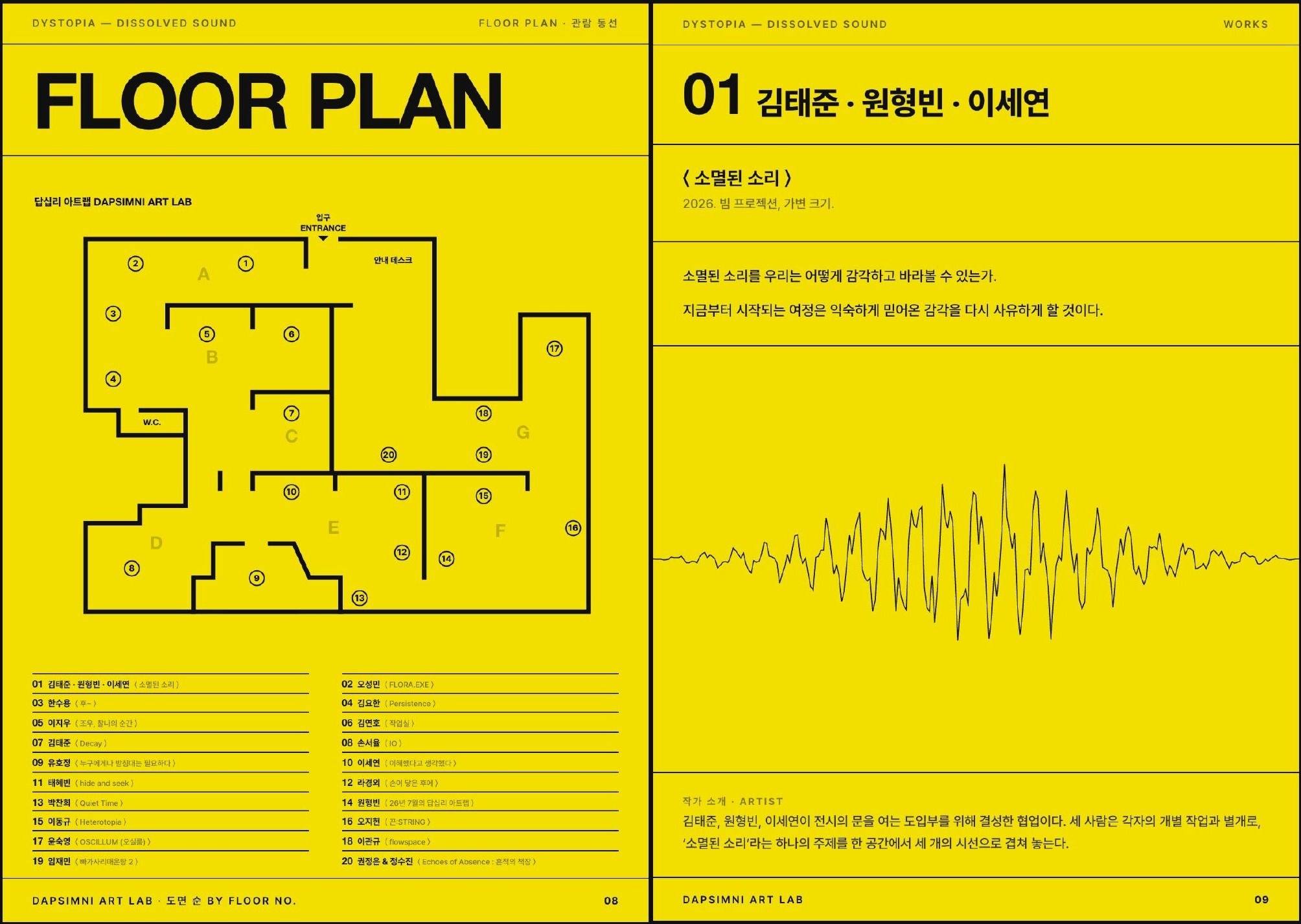 Dissolved Sound catalogue, pages 9–10