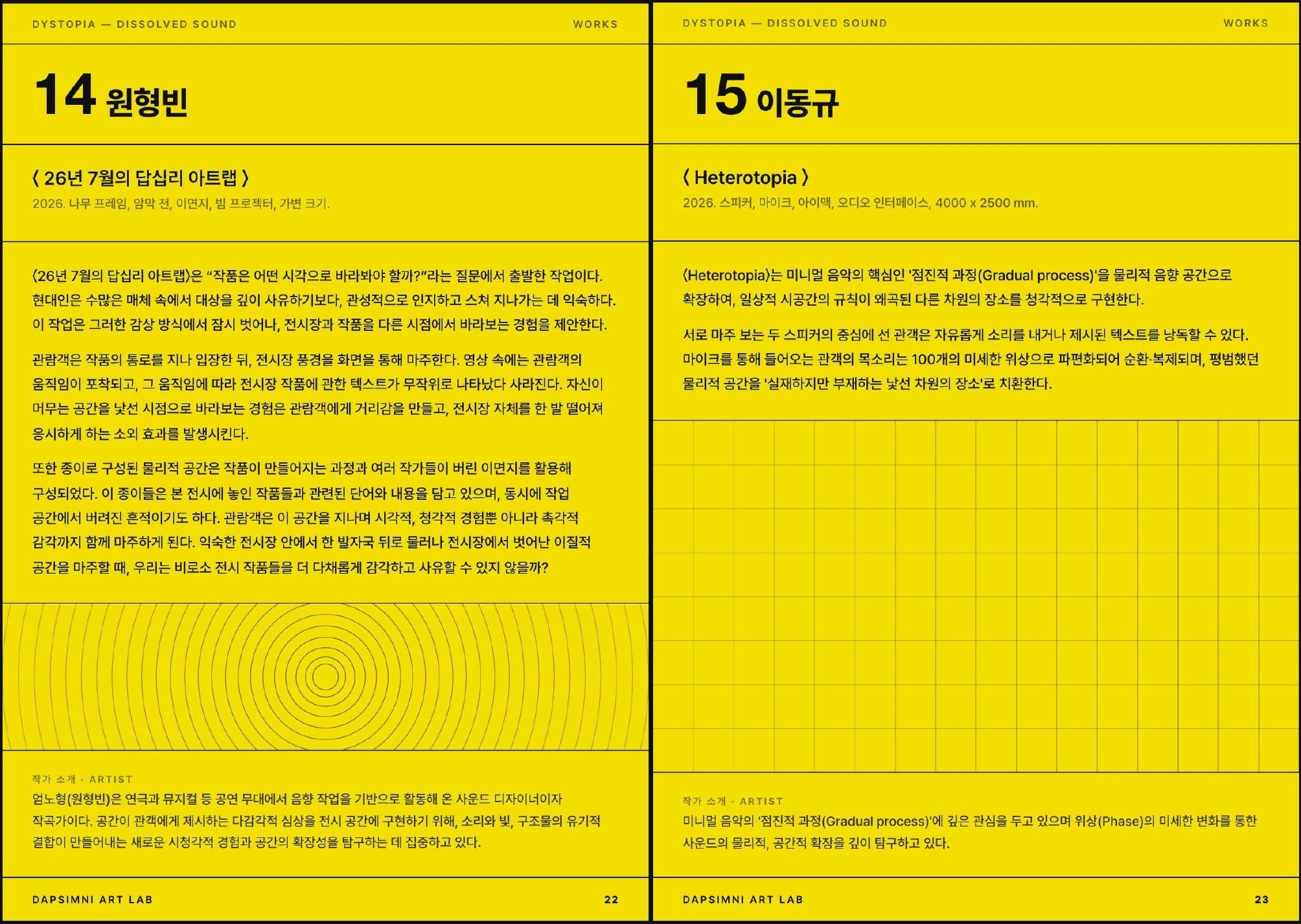 Dissolved Sound catalogue, pages 23–24