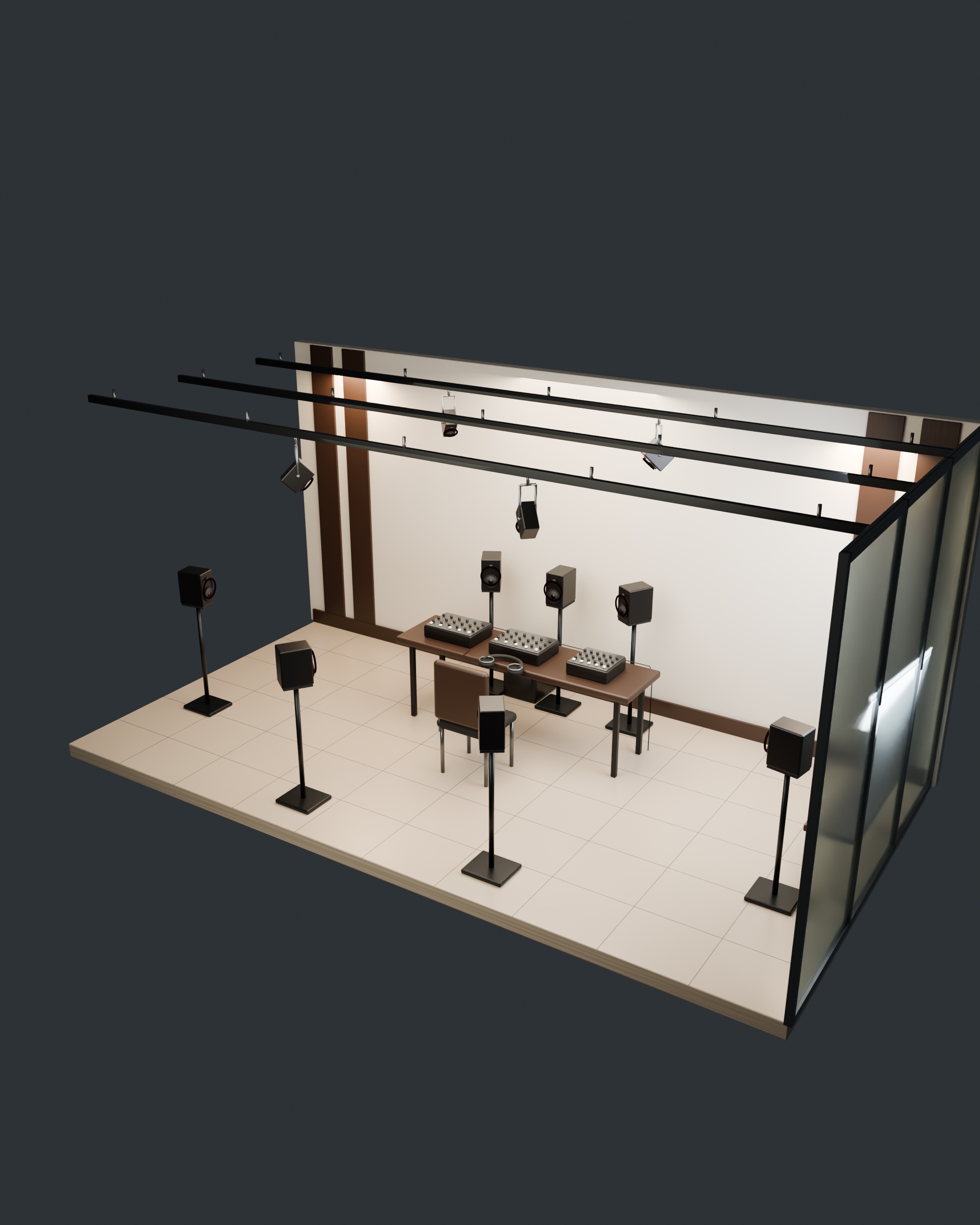 3D render of the second-floor immersive room